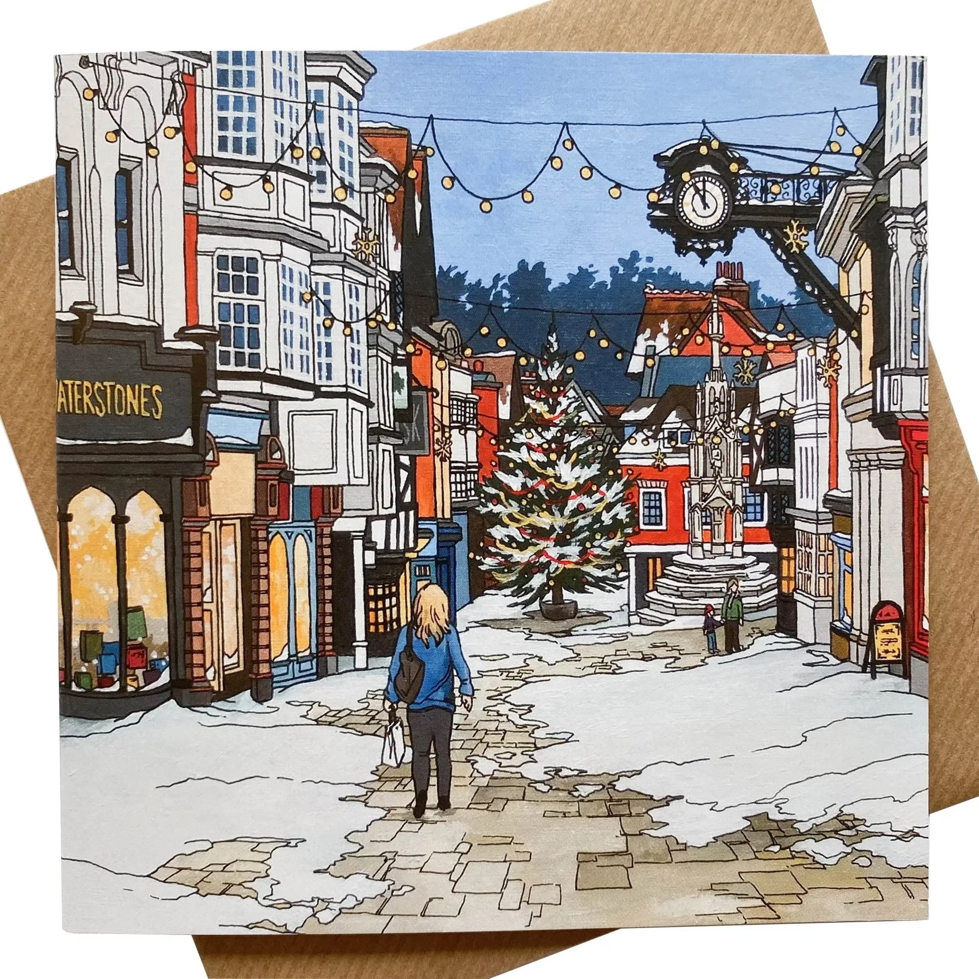 Winchester High Street Christmas Card